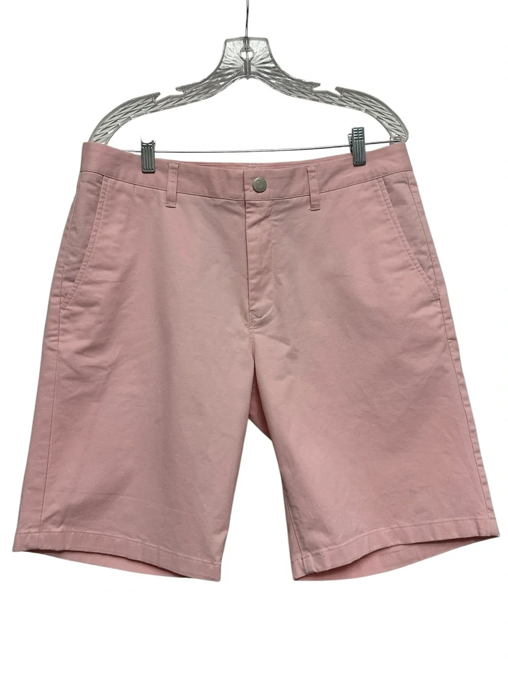 Bonobos Men’s 9” Inseam Chino Shorts‎ Pink Flat-Front Preppy Palm Beach Size 33